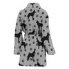 Belgian Malinois Dog Paws Pattern Print Women's Bath Robe-Free Shipping