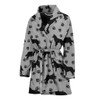 Belgian Malinois Dog Paws Pattern Print Women's Bath Robe-Free Shipping
