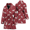 Irish Wolfhound Dog Pattern Print Women's Bath Robe-Free Shipping