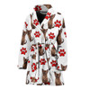 Burmese Cat With Paws Print Women's Bath Robe-Free Shipping