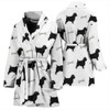 Norfolk Terrier Patterns Print Women's Bath Robe-Free Shipping