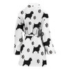 Norfolk Terrier With Paws Patterns Print Women's Bath Robe-Free Shipping