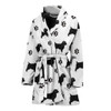 Norfolk Terrier With Paws Patterns Print Women's Bath Robe-Free Shipping