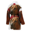 Rhodesian Ridgeback On White Print Women's Bath Robe-Free Shipping