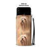Cute Lhasa Apso Dog Print Wallet Case-Free Shipping