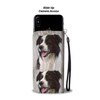 Cute Border Collie Dog Print Wallet Case-Free Shipping