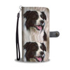 Cute Border Collie Dog Print Wallet Case-Free Shipping