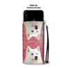Cute American Eskimo Dog Print Wallet Case-Free Shipping