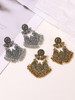 Retro Palace Style Exaggerated Carved Earrings