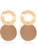 Geometric Metal Disc Earrings Accessories