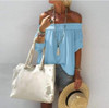 Off shoulder Drape Pure T-Shirts