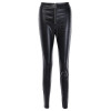 Elegant High Waist Faux Leather Pants Women Pencil Skinny Pants Office Ladies Trousers Casual Slim Black Capris