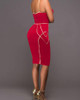 Spaghetti Strap Contrast Binding Bodycon Dress Spaghetti Strap Contrast Binding Bodycon Dress