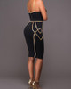 Spaghetti Strap Contrast Binding Bodycon Dress Spaghetti Strap Contrast Binding Bodycon Dress