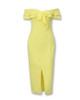 Off Shoulder Ruffled Split Bodycon Dress Off Shoulder Ruffled Split Bodycon Dress