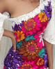 Floral Print Crochet Lace Bodycon Dress
