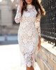 Crochet Floral Lace Bodycon Dress