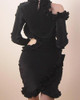 Ruffle Sleeve Bodycon Dress