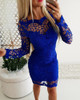 Lace Insert Bodycon Mini Dress