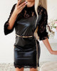 Lace Insert Bodycon Mini Dress