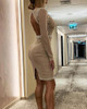 Studded Backless Bodycon Mini Dress