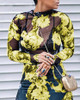 See Through Floral Print Bodycon Mesh Dress