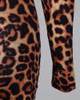 Leopard Print Long Sleeve Midi Dress