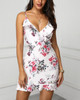 Floral Print Spaghetti Strap Ruffles Dress