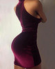 Sexy Caged Velet Bodycon Dress