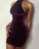 Sexy Caged Velet Bodycon Dress