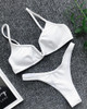 Spaghetti Strap Solid Bikini Set