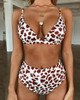 Leopard Print Spaghetti Strap Bikini Sets