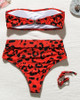 Leopard Print High Waist Bikini Sets