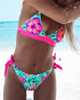 Floral Print Tied Design Bikini Set