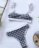 Houndstooth Print Two Piece Swimsuit