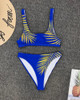 Leaf Print Thin Strap Bikini Set