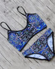 Women Stylish Lace Trim Strappy Bikini Set