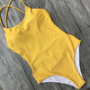Sexy Pure Color Backless Swimwear