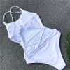 Sexy Pure Color Backless Swimwear