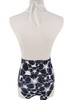 Deep V-Neck  Backless  High Stretch  Abstract Print One Piece