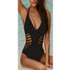 Sexy Hollow Backless Pure Color One-Piece Bikini