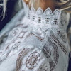 Sexy Lace Solid Color Blouses