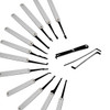 DANIU Transparent Practice Padlock with 12pcs Unlocking Lock Picks Set Key Extractor Tools