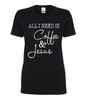All I Need Is Coffee And Jesus Letters Print T-Shirt