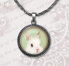 2017 New Limited Trendy Women Collares Collier Necklace Rabbit Pendant Bunny Necklace Cute Animal Jewelry Glass Dome Pendant HZ1