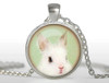 2017 New Limited Trendy Women Collares Collier Necklace Rabbit Pendant Bunny Necklace Cute Animal Jewelry Glass Dome Pendant HZ1
