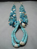 Chunky Dunky Vintage Navajo Turquoise Native American Jacla Necklace Old Chunky Dunky Vintage Navajo Turquoise Native American Jacla Necklace Old