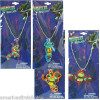 Ninja Turtles Michaelangelo,Raphael,Leonardo,& Donatello Charm Dog Tag Necklaces