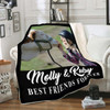FOREVER BEST FRIENDS COW PERSONALIZED BLANKET