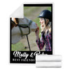 FOREVER BEST FRIENDS COW PERSONALIZED BLANKET